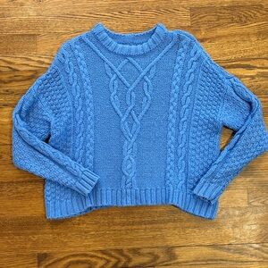 Aerie Blue Cable Knit Women's Sweater